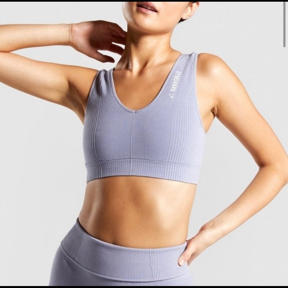 Gymshark Power Down Sports bra Steel Blue